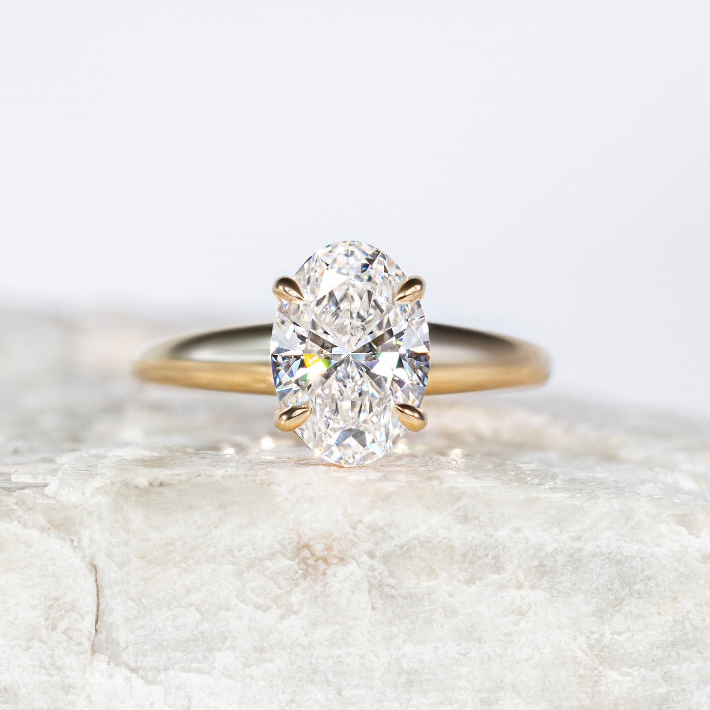 2 CT Round Three Stones Lab Grown Diamond Engagement Ring