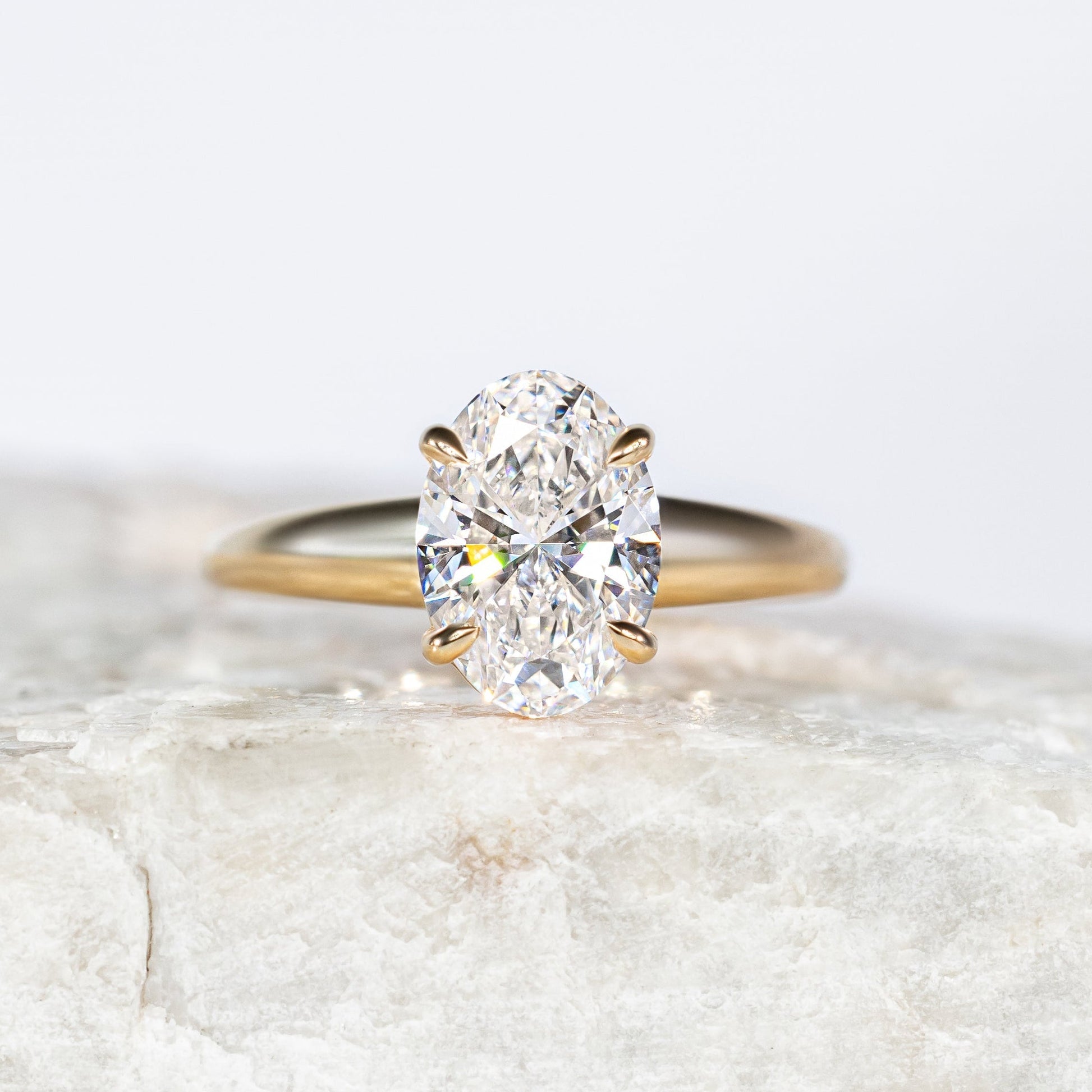 2 CT Round Three Stones Lab Grown Diamond Engagement Ring
