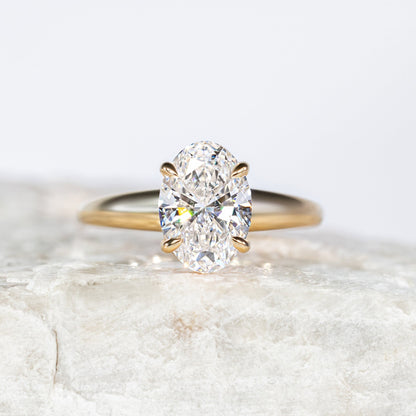 2 CT Round Three Stones Lab Grown Diamond Engagement Ring