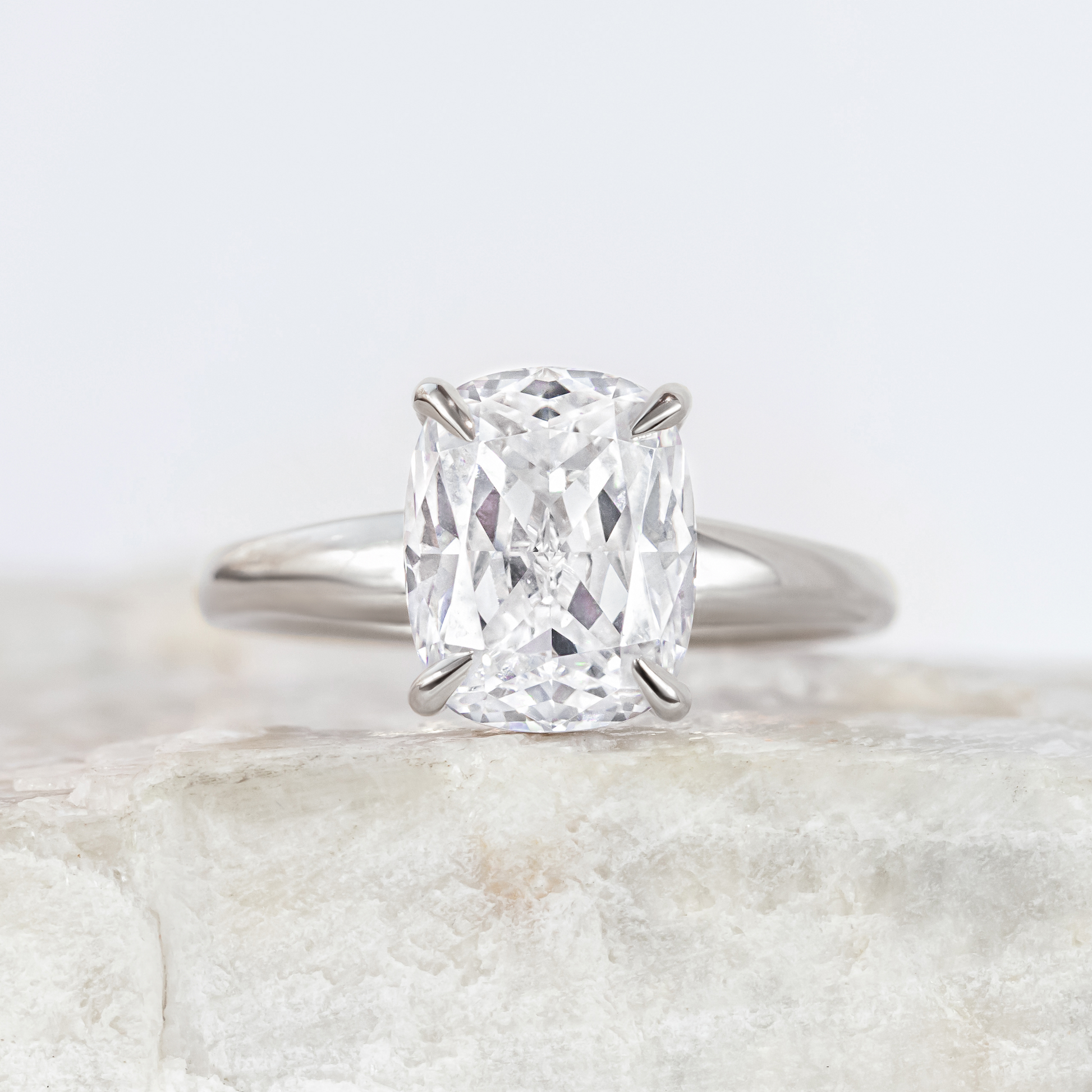 2 CT Round Three Stones Lab Grown Diamond Engagement Ring