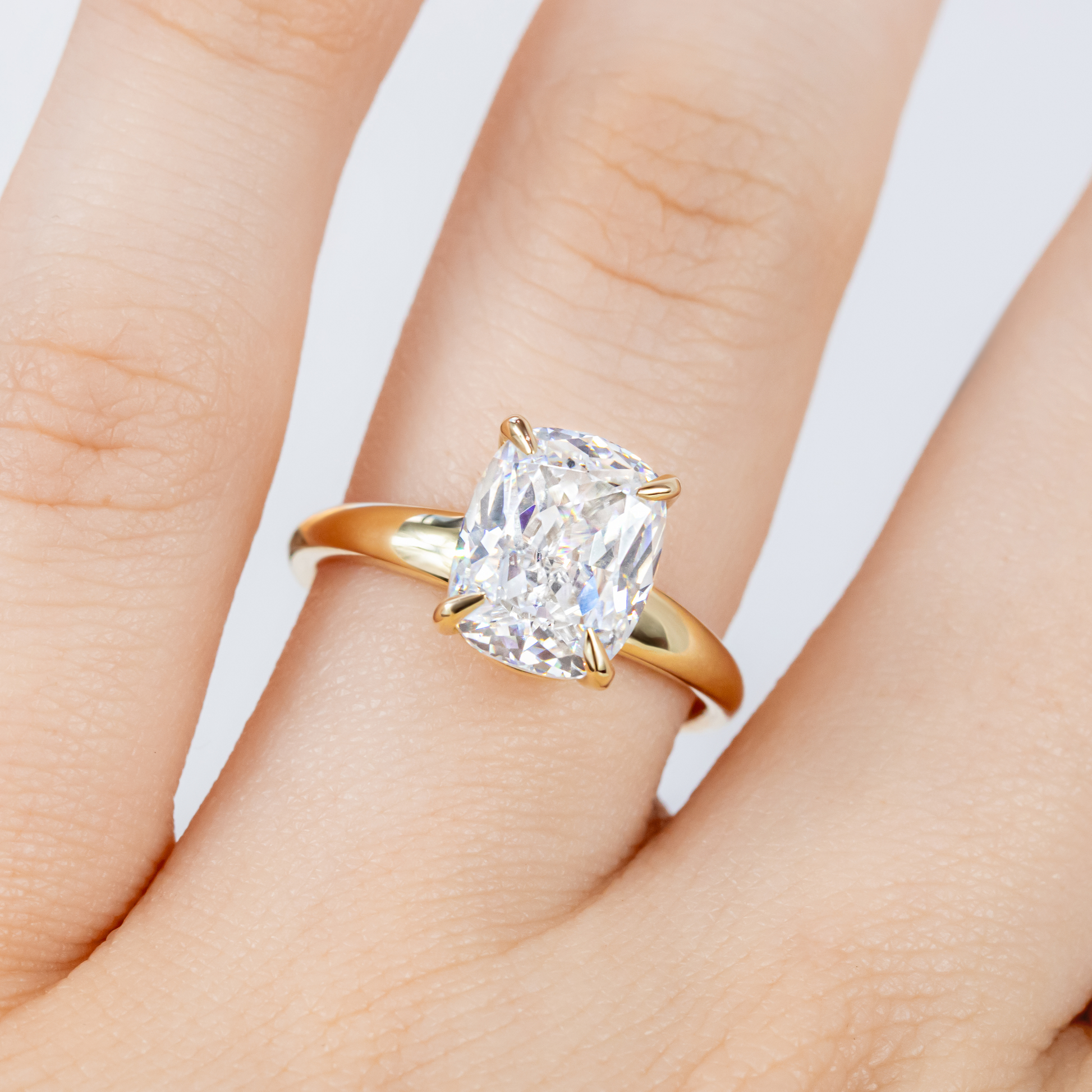 2 CT Round Three Stones Lab Grown Diamond Engagement Ring