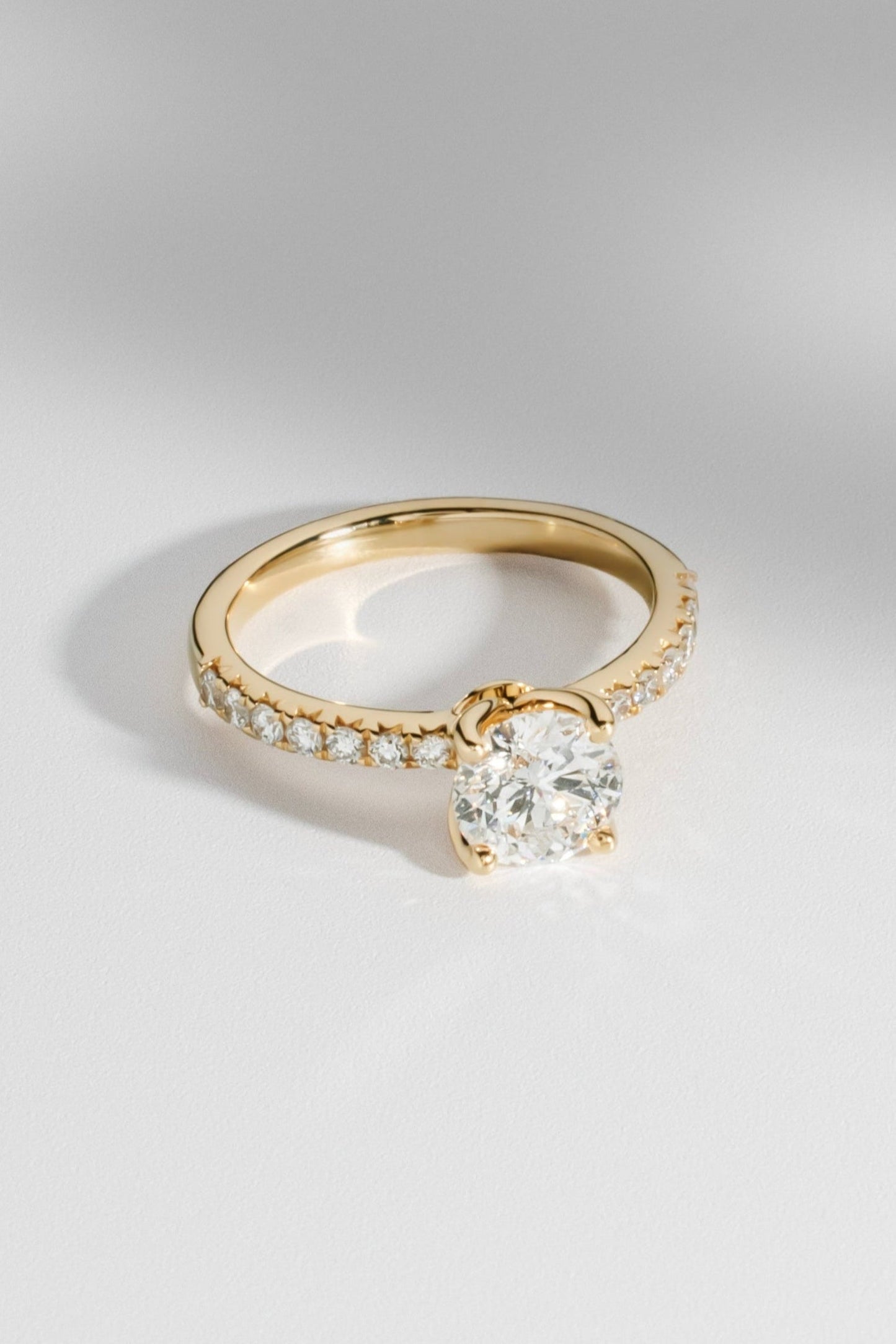 2 CT Round Three Stones Lab Grown Diamond Engagement Ring
