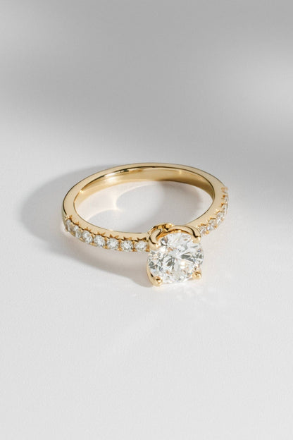 2 CT Round Three Stones Lab Grown Diamond Engagement Ring
