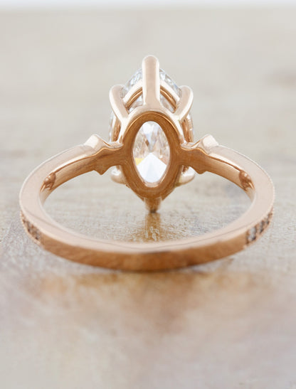 2 CT Round Three Stones Lab Grown Diamond Engagement Ring