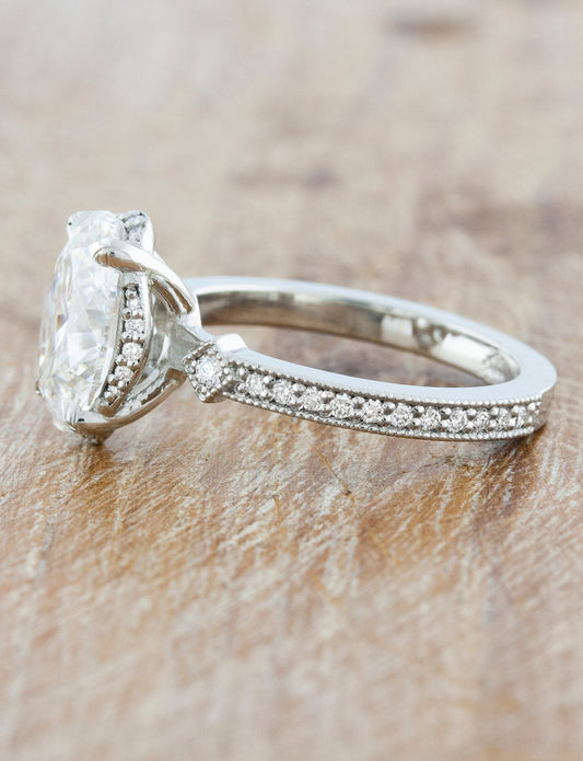 2 CT Round Three Stones Lab Grown Diamond Engagement Ring