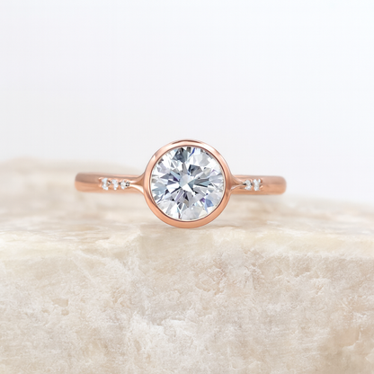 2 CT Round Three Stones Lab Grown Diamond Engagement Ring