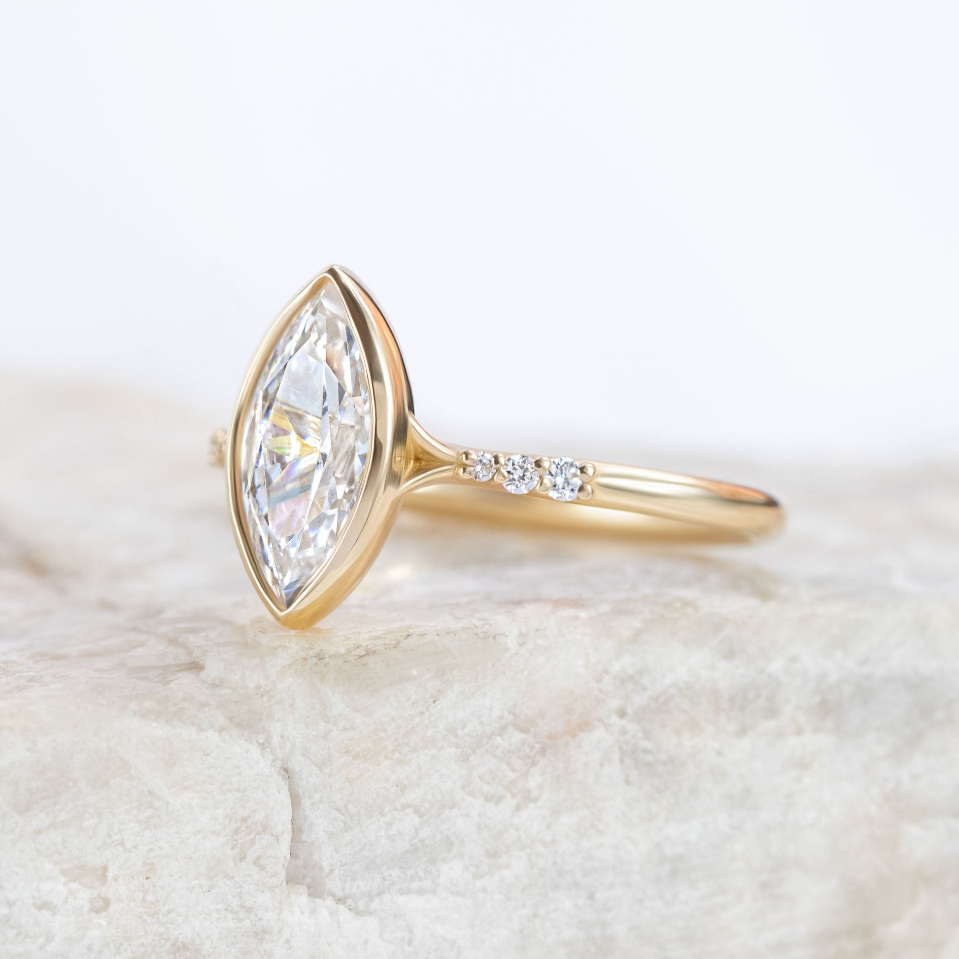 2 CT Round Three Stones Lab Grown Diamond Engagement Ring