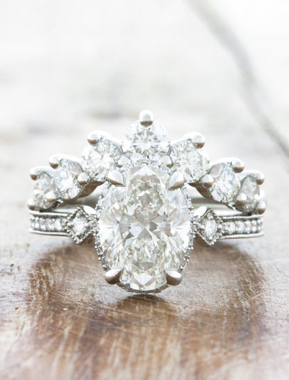 2 CT Round Three Stones Lab Grown Diamond Engagement Ring