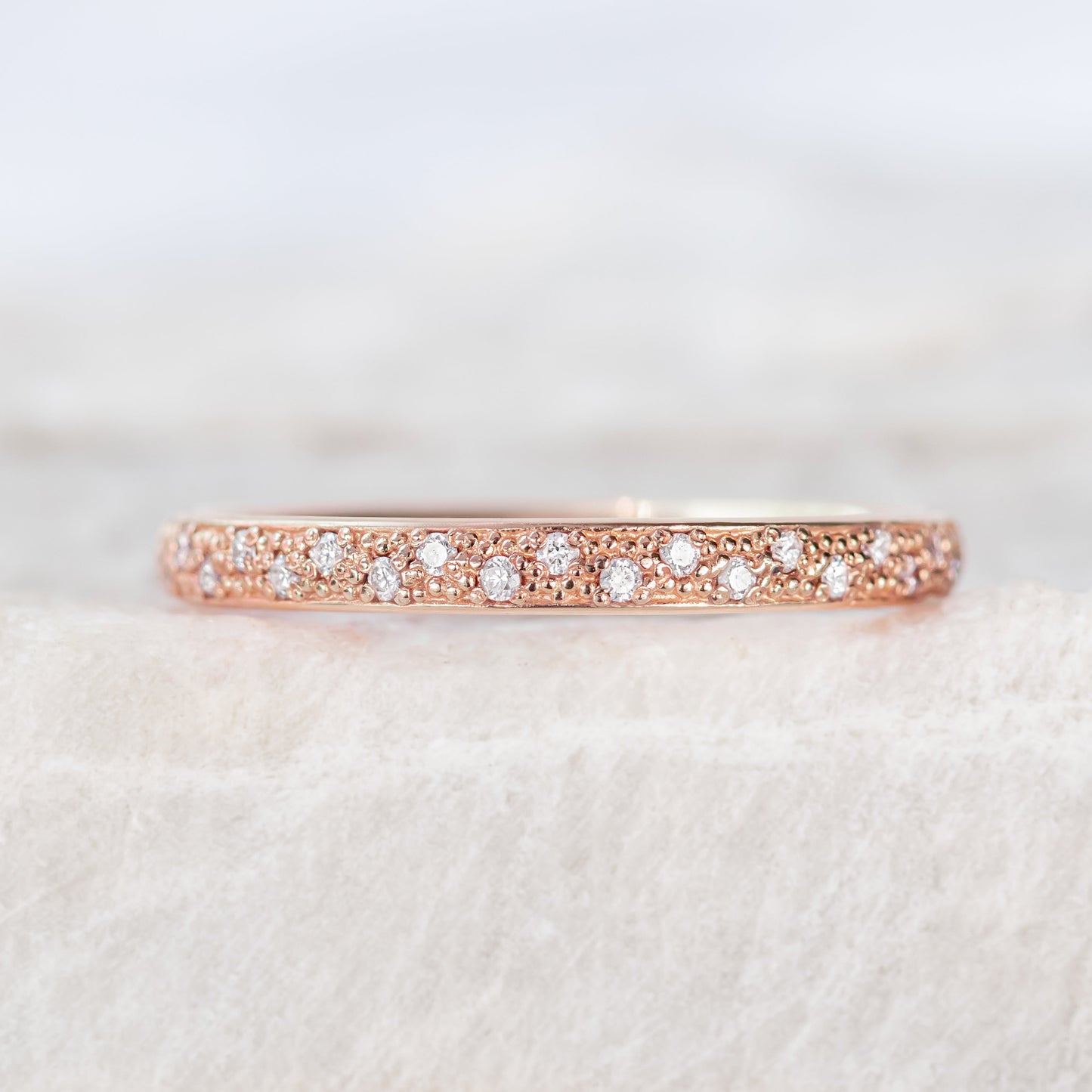 0.37 CT Round Full Eternity Lab Grown Diamond Wedding Band