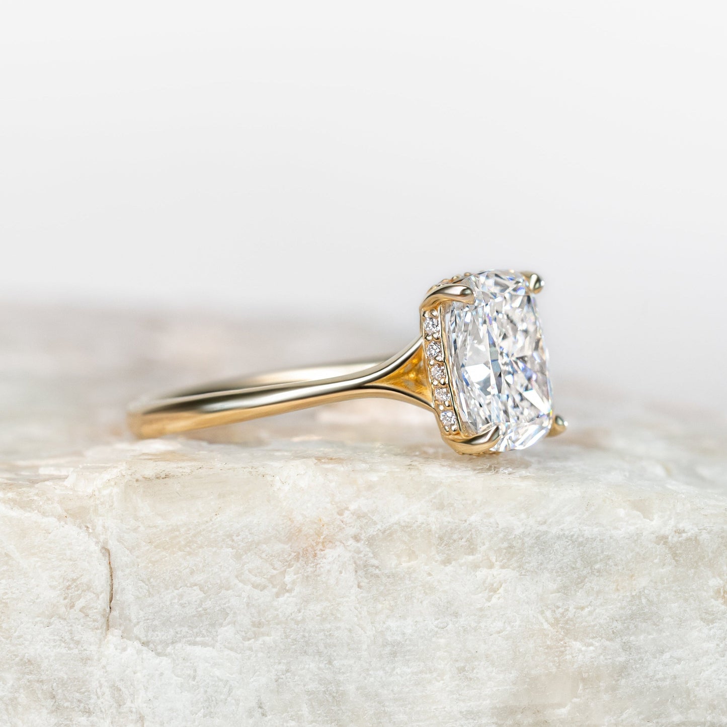 2 CT Round Three Stones Lab Grown Diamond Engagement Ring