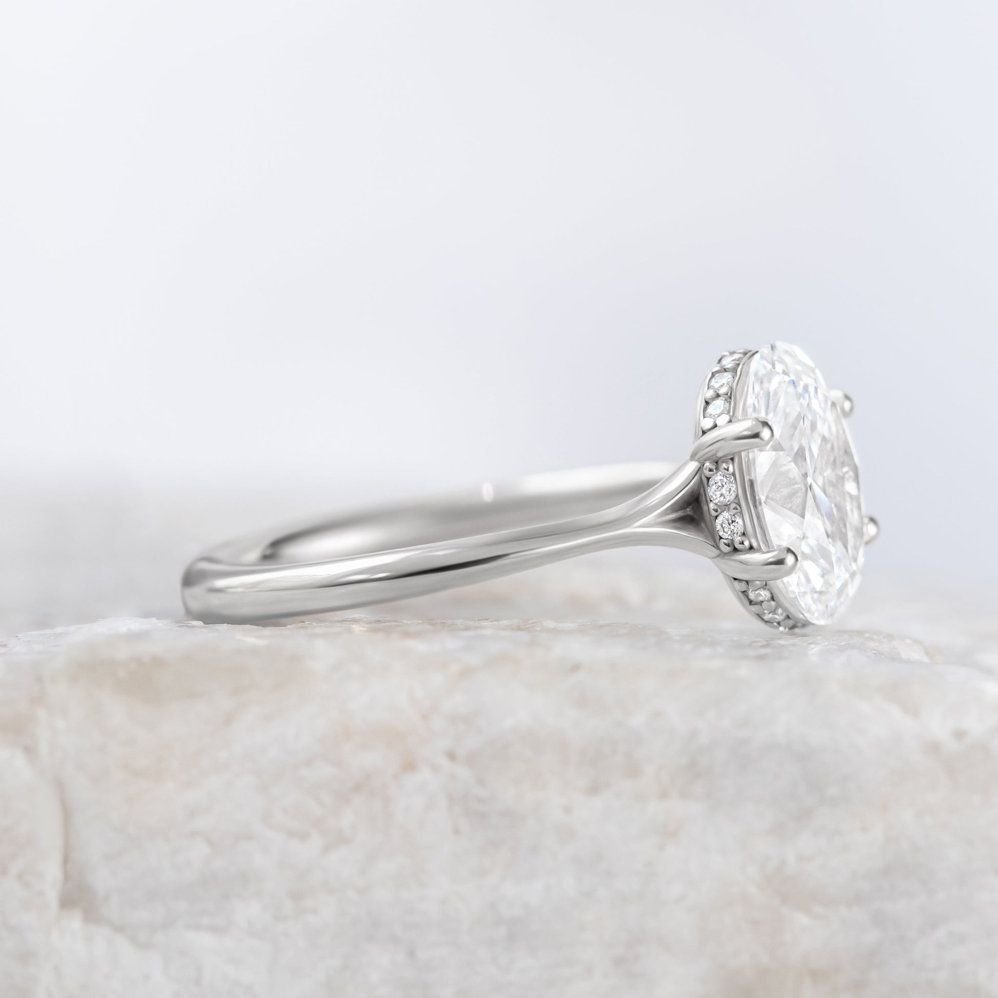 2 CT Round Three Stones Lab Grown Diamond Engagement Ring