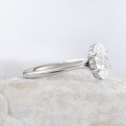 2 CT Round Three Stones Lab Grown Diamond Engagement Ring