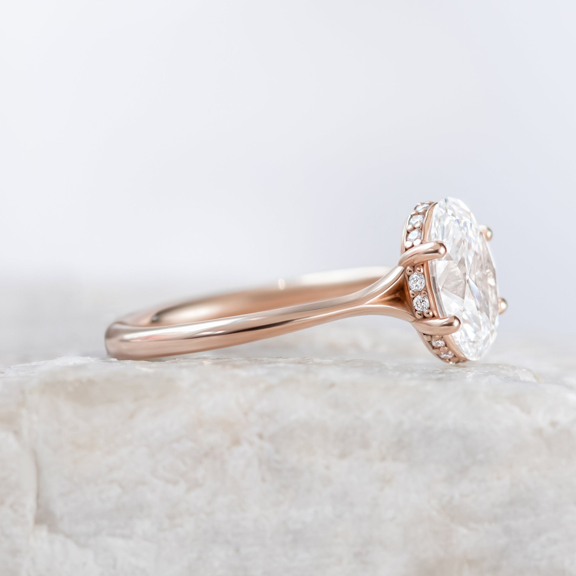 2 CT Round Three Stones Lab Grown Diamond Engagement Ring