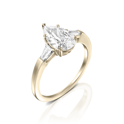 2 CT Round Three Stones Lab Grown Diamond Engagement Ring