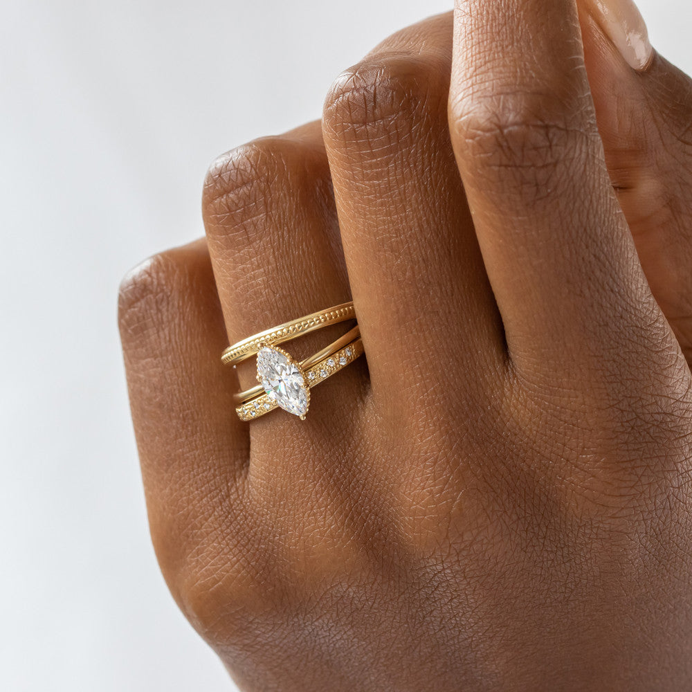 2 CT Round Three Stones Lab Grown Diamond Engagement Ring