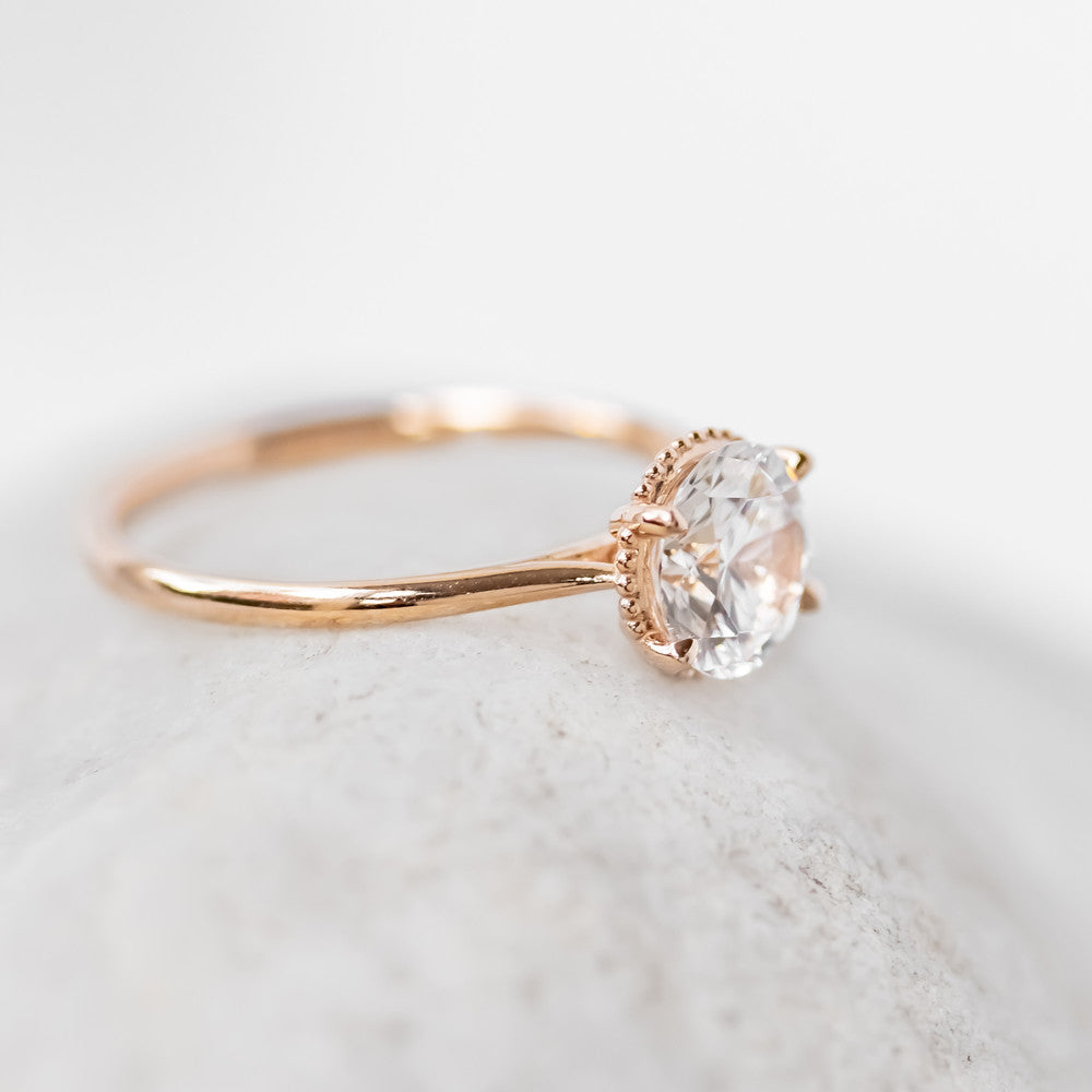 2 CT Round Three Stones Lab Grown Diamond Engagement Ring