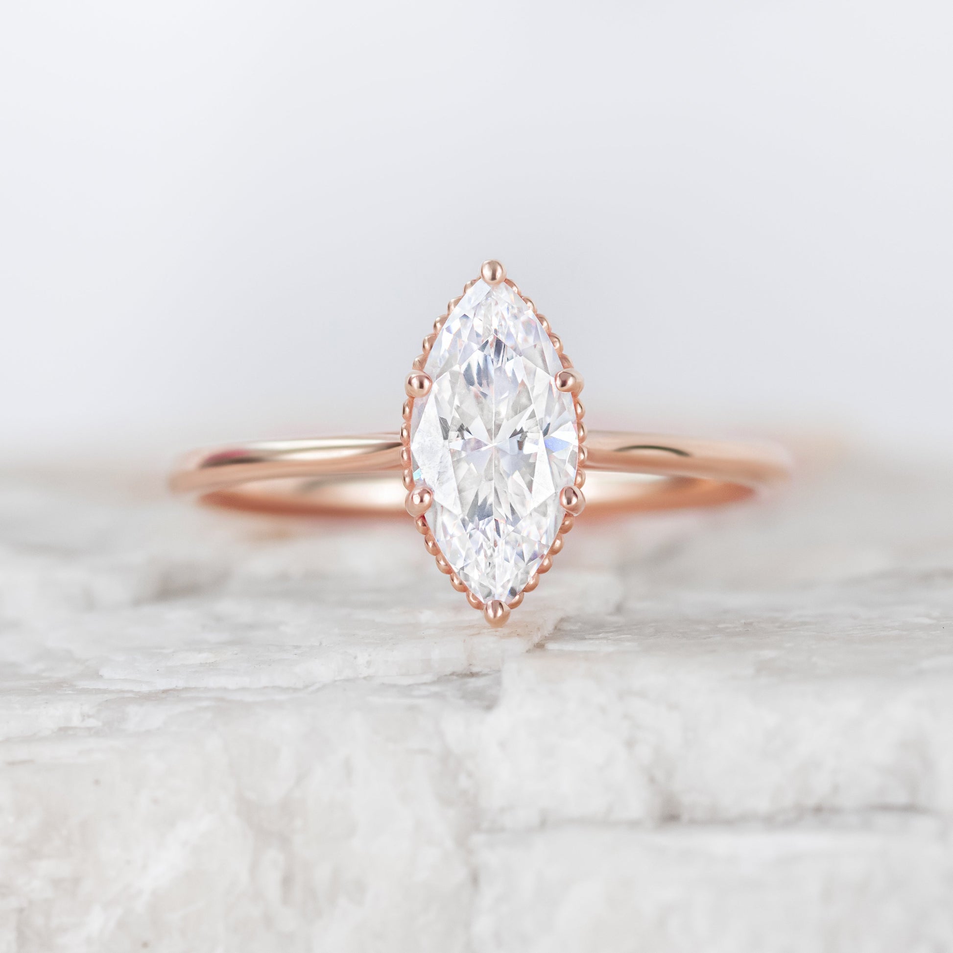 2 CT Round Three Stones Lab Grown Diamond Engagement Ring