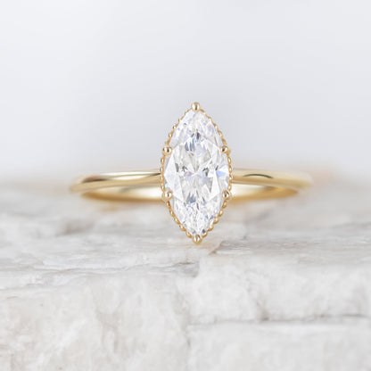 2 CT Round Three Stones Lab Grown Diamond Engagement Ring