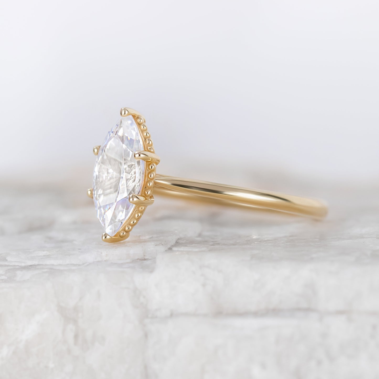 2 CT Round Three Stones Lab Grown Diamond Engagement Ring