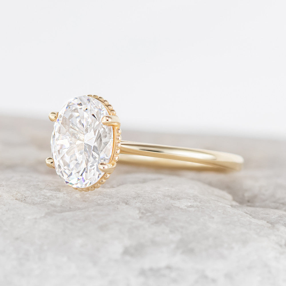 2 CT Round Three Stones Lab Grown Diamond Engagement Ring