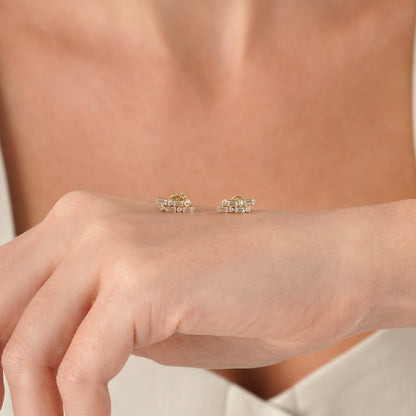 1.0 CT Round Bezel Solitaire Lab Grown Diamond Earrings