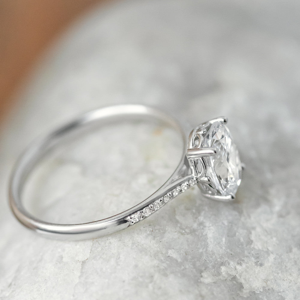 2 CT Round Three Stones Lab Grown Diamond Engagement Ring