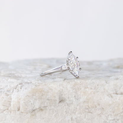 2 CT Round Three Stones Lab Grown Diamond Engagement Ring