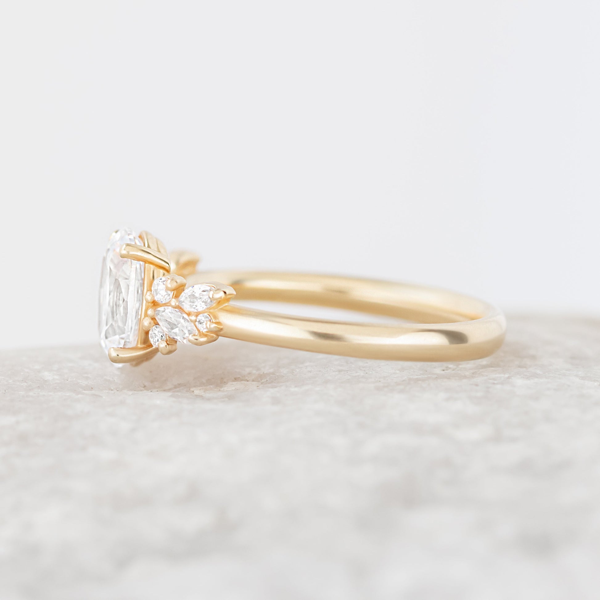 2 CT Round Three Stones Lab Grown Diamond Engagement Ring