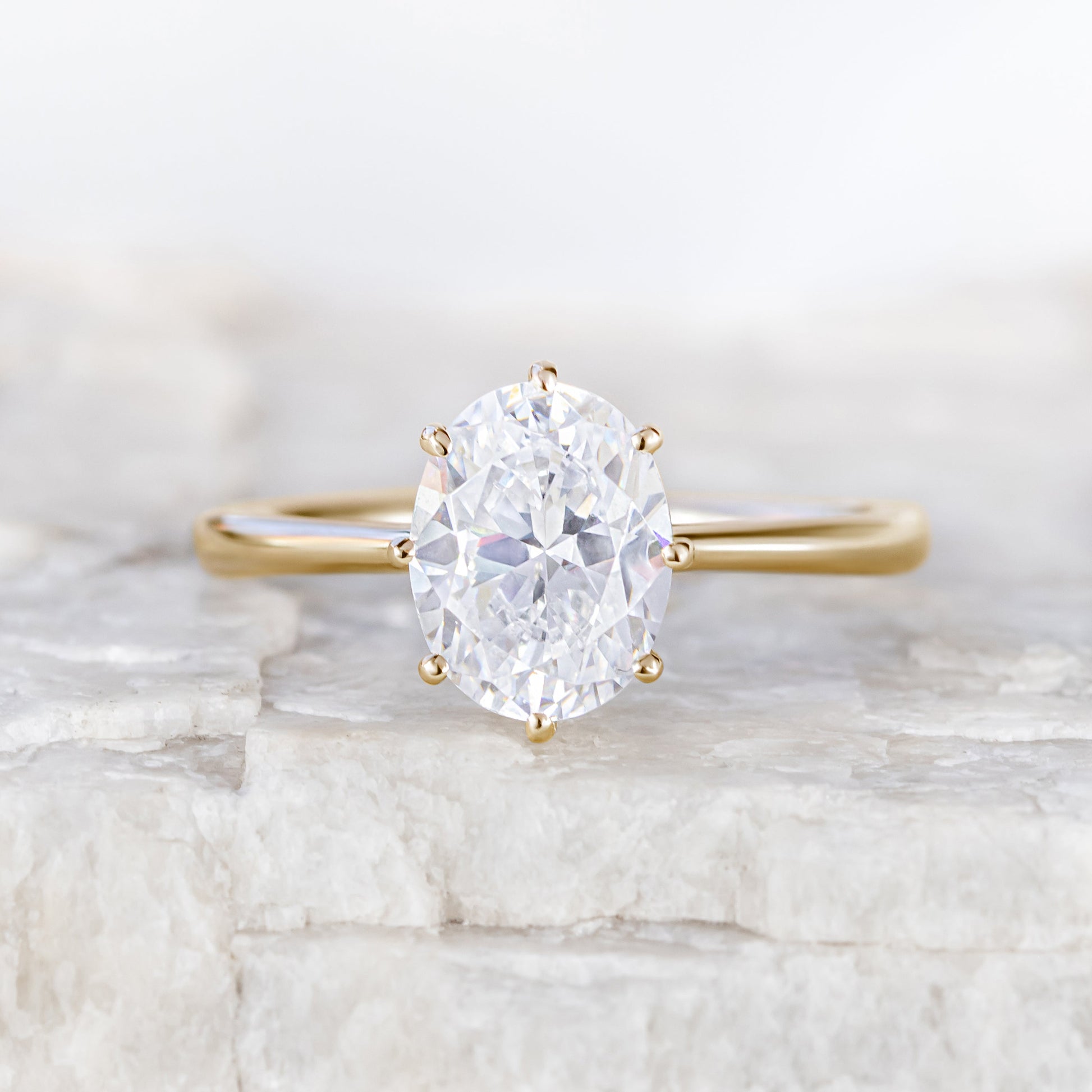 2 CT Round Three Stones Lab Grown Diamond Engagement Ring