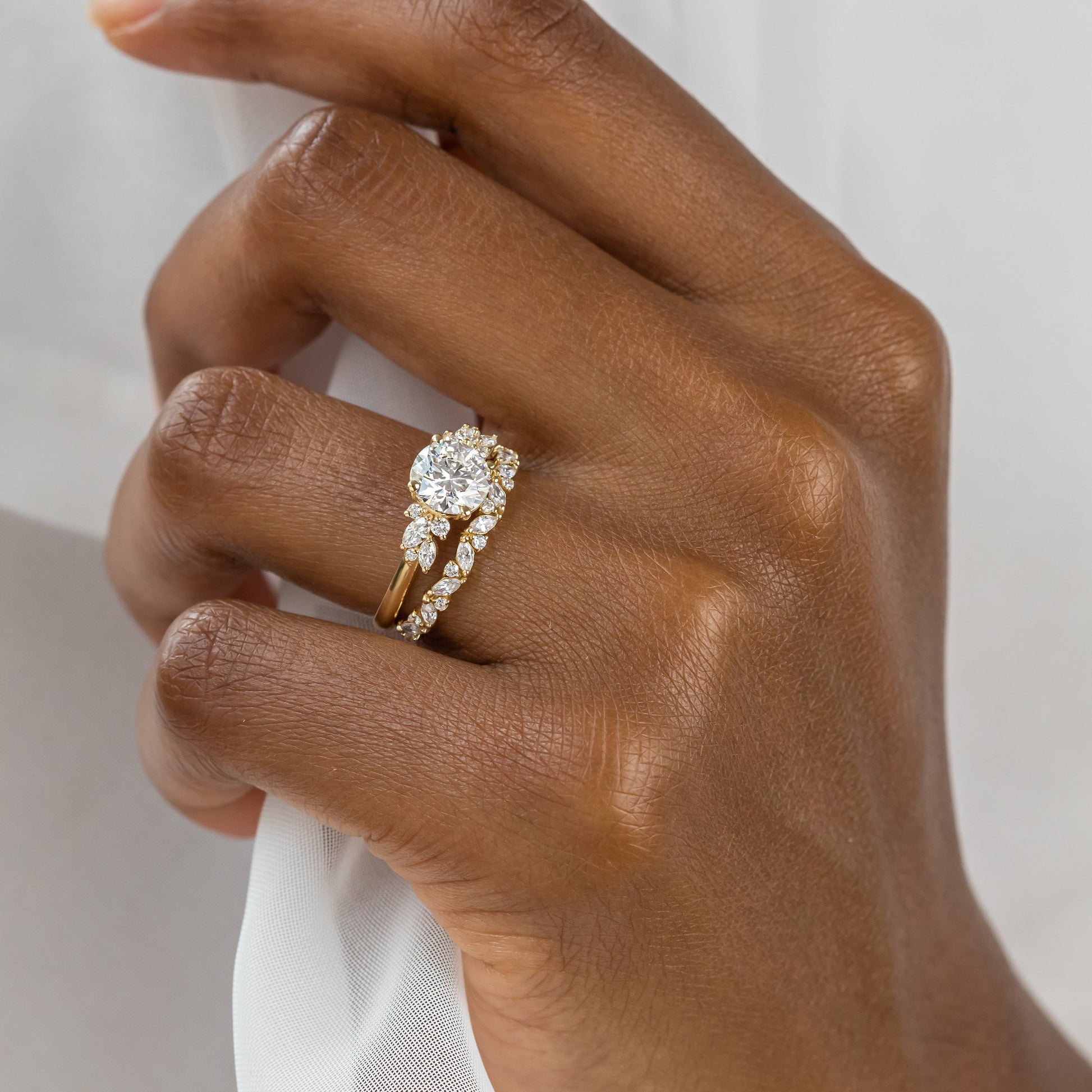 2 CT Round Three Stones Lab Grown Diamond Engagement Ring