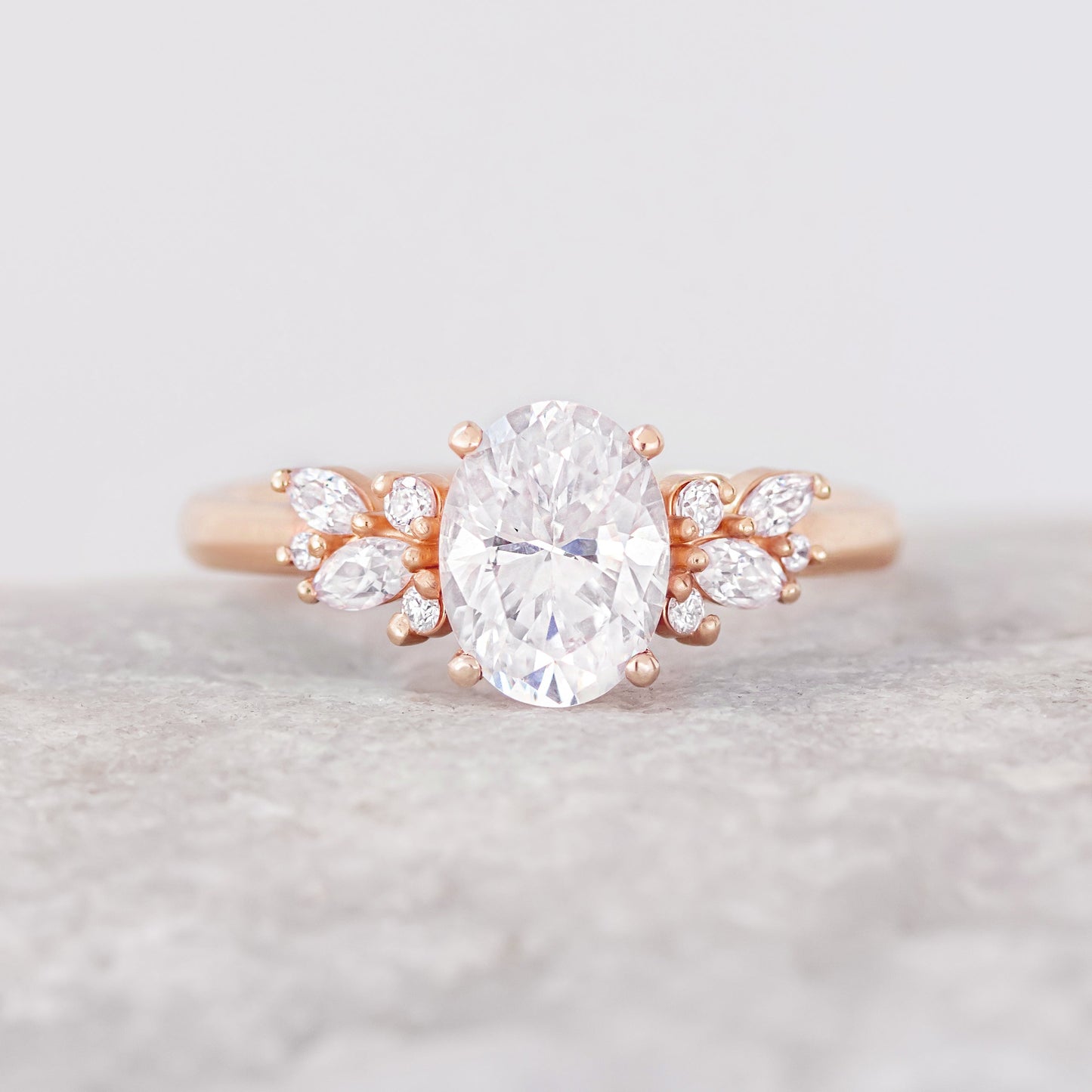 2 CT Round Three Stones Lab Grown Diamond Engagement Ring