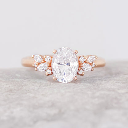 2 CT Round Three Stones Lab Grown Diamond Engagement Ring