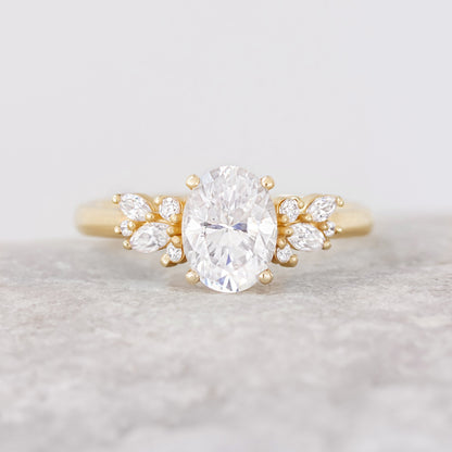 2 CT Round Three Stones Lab Grown Diamond Engagement Ring