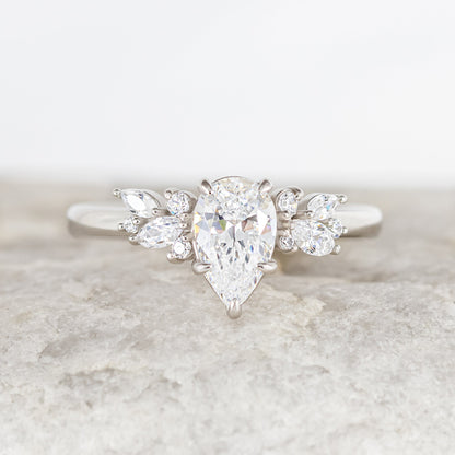 2 CT Round Three Stones Lab Grown Diamond Engagement Ring