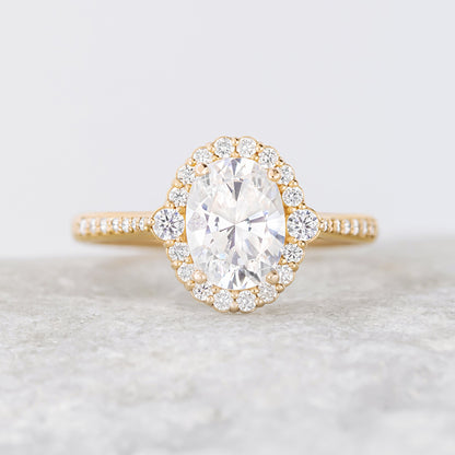 2 CT Round Three Stones Lab Grown Diamond Engagement Ring