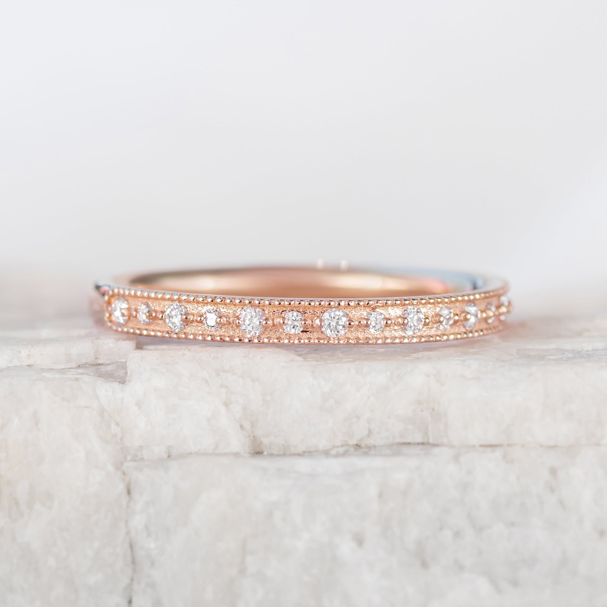 0.37 CT Round Full Eternity Lab Grown Diamond Wedding Band