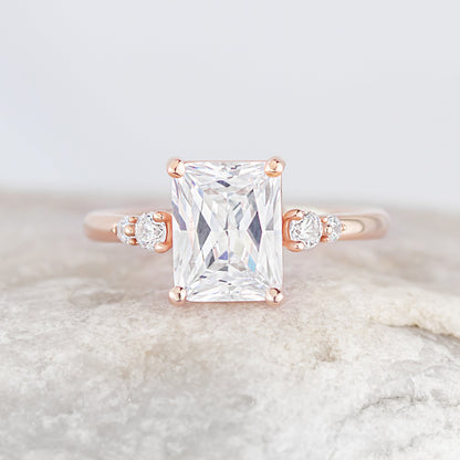 2 CT Round Three Stones Lab Grown Diamond Engagement Ring