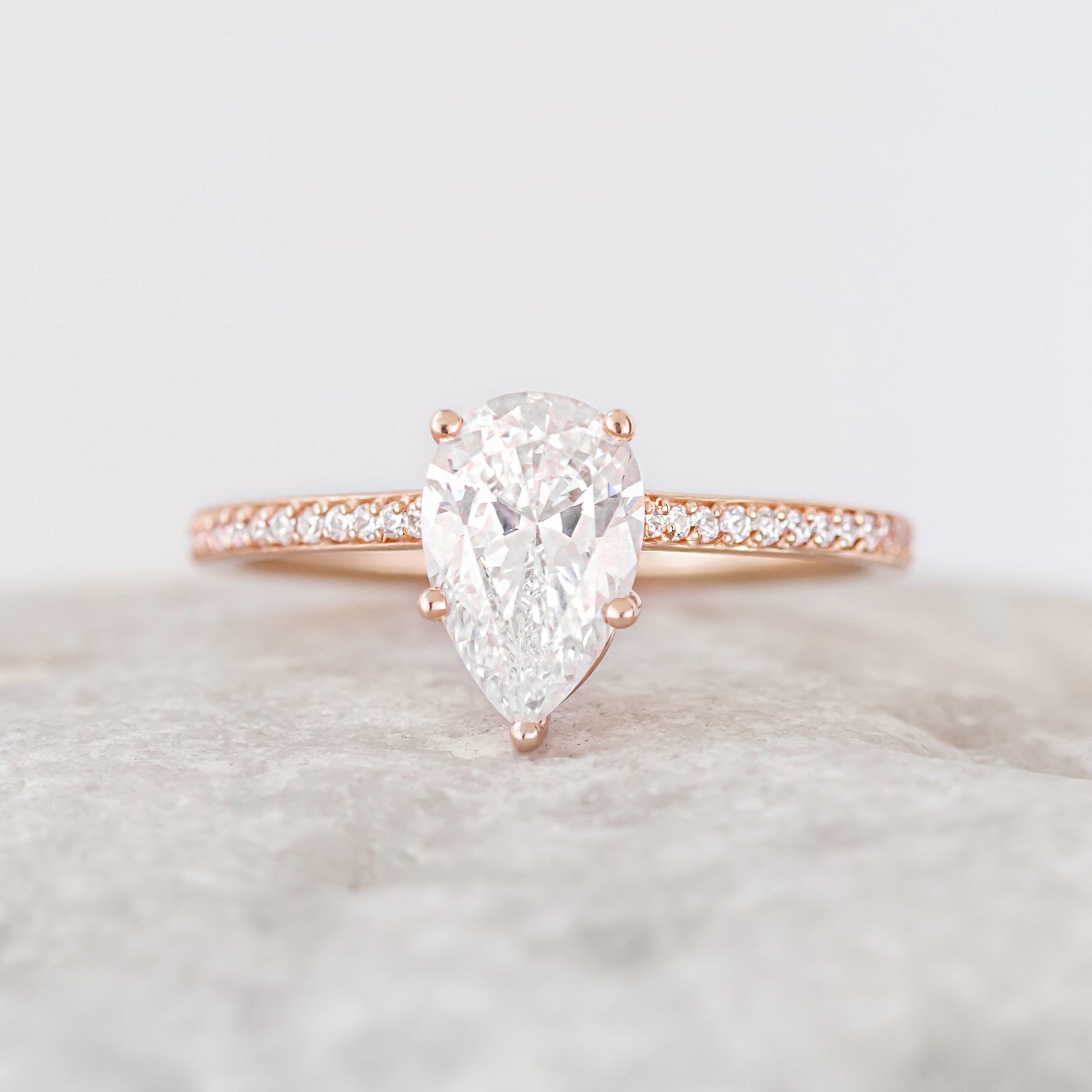 2 CT Round Three Stones Lab Grown Diamond Engagement Ring