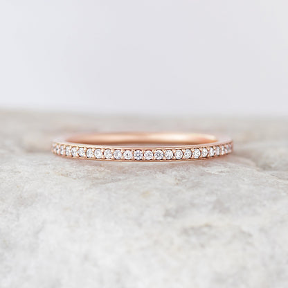 0.37 CT Round Full Eternity Lab Grown Diamond Wedding Band