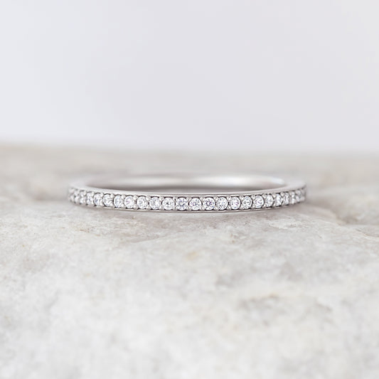 0.37 CT Round Full Eternity Lab Grown Diamond Wedding Band