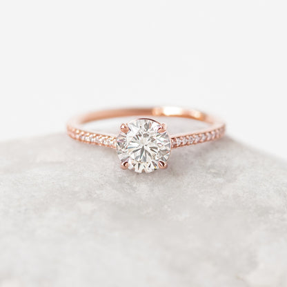 2 CT Round Three Stones Lab Grown Diamond Engagement Ring