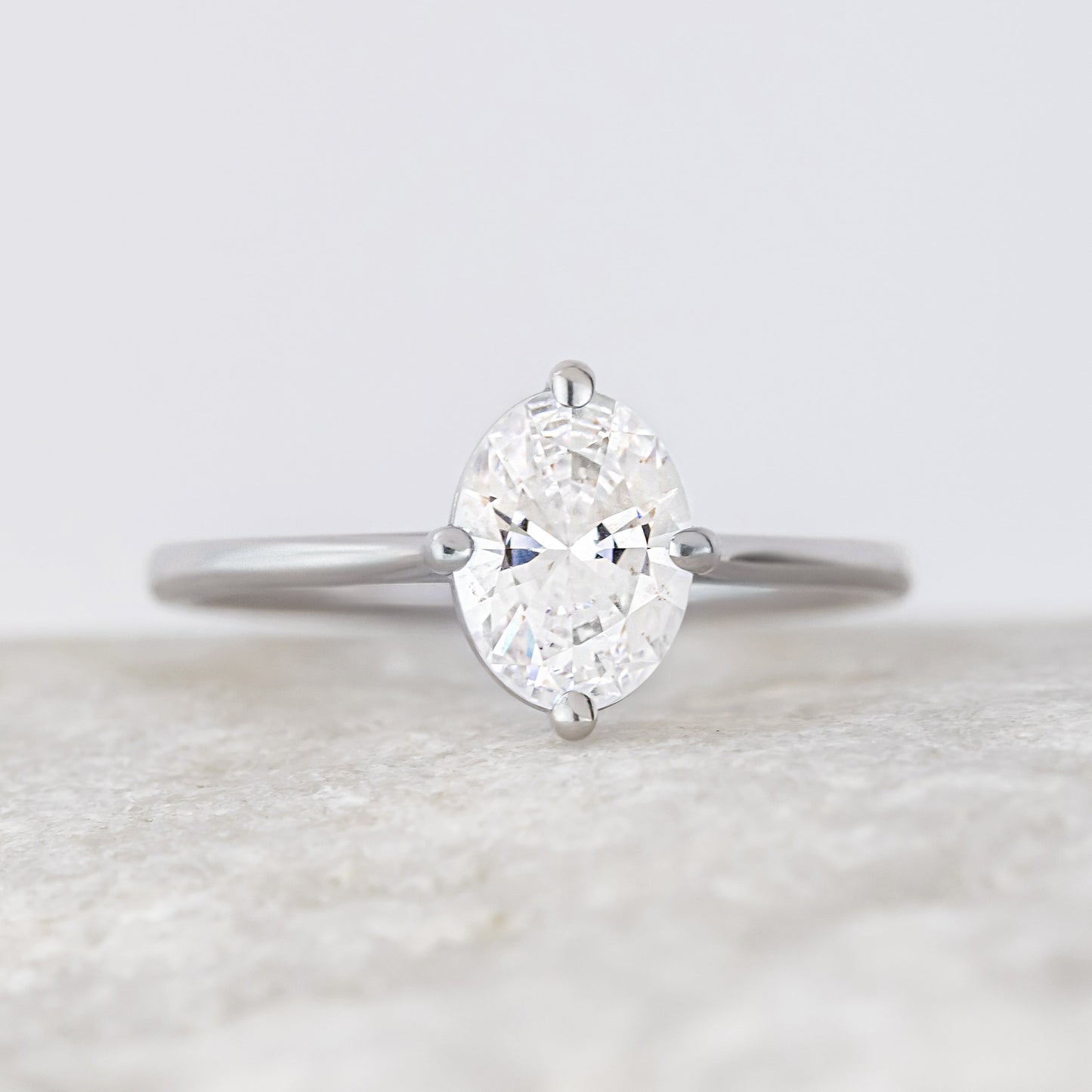 2 CT Round Three Stones Lab Grown Diamond Engagement Ring