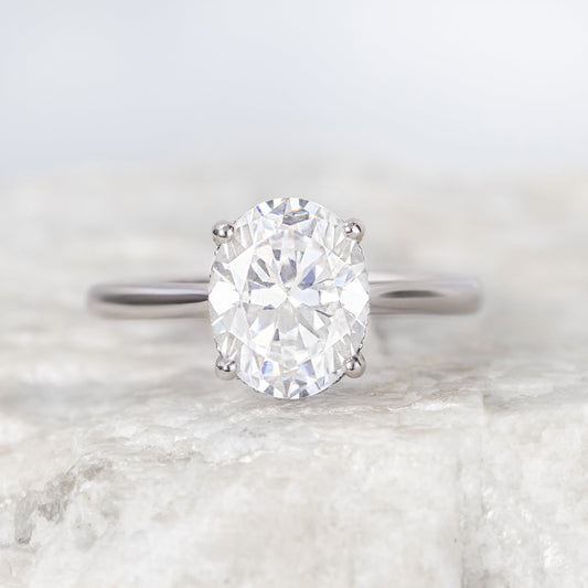 2 CT Round Three Stones Lab Grown Diamond Engagement Ring