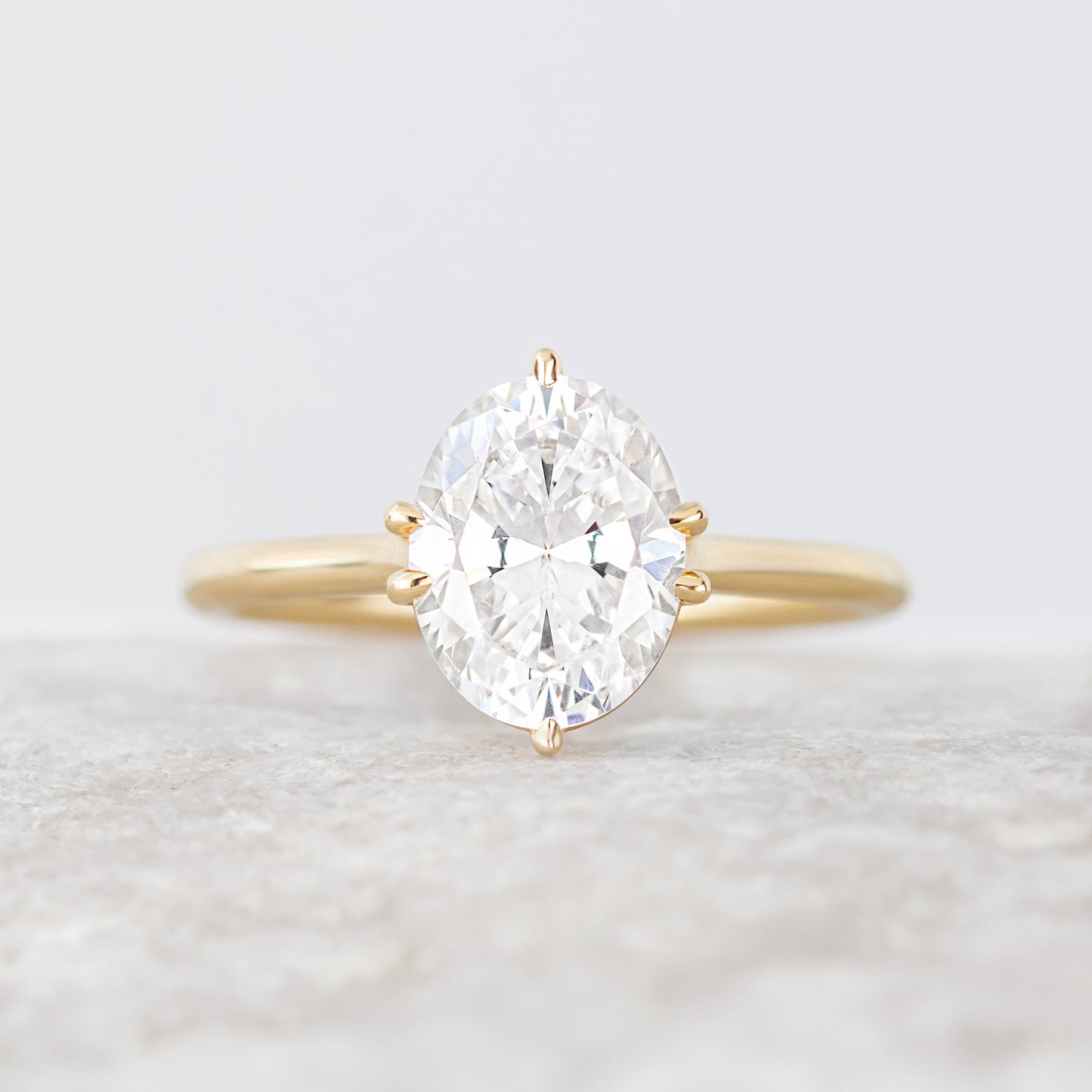 2 CT Round Three Stones Lab Grown Diamond Engagement Ring