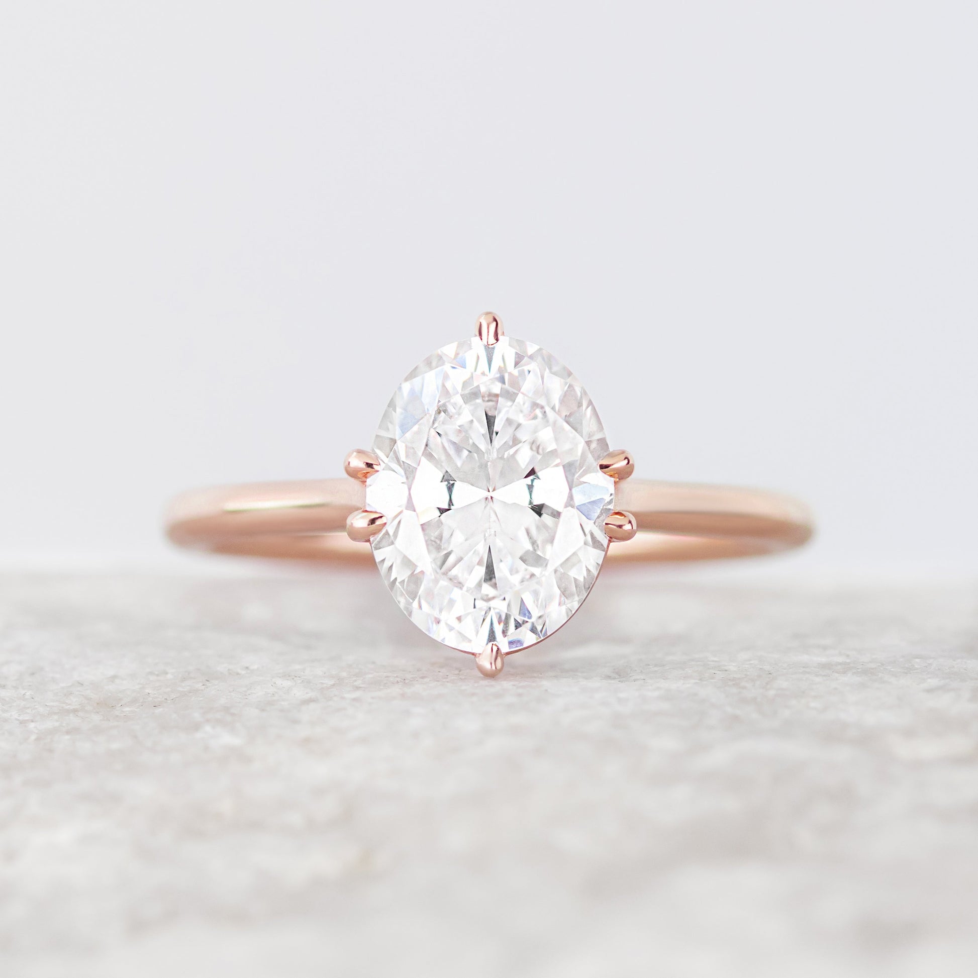 2 CT Round Three Stones Lab Grown Diamond Engagement Ring