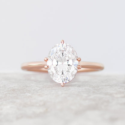 2 CT Round Three Stones Lab Grown Diamond Engagement Ring