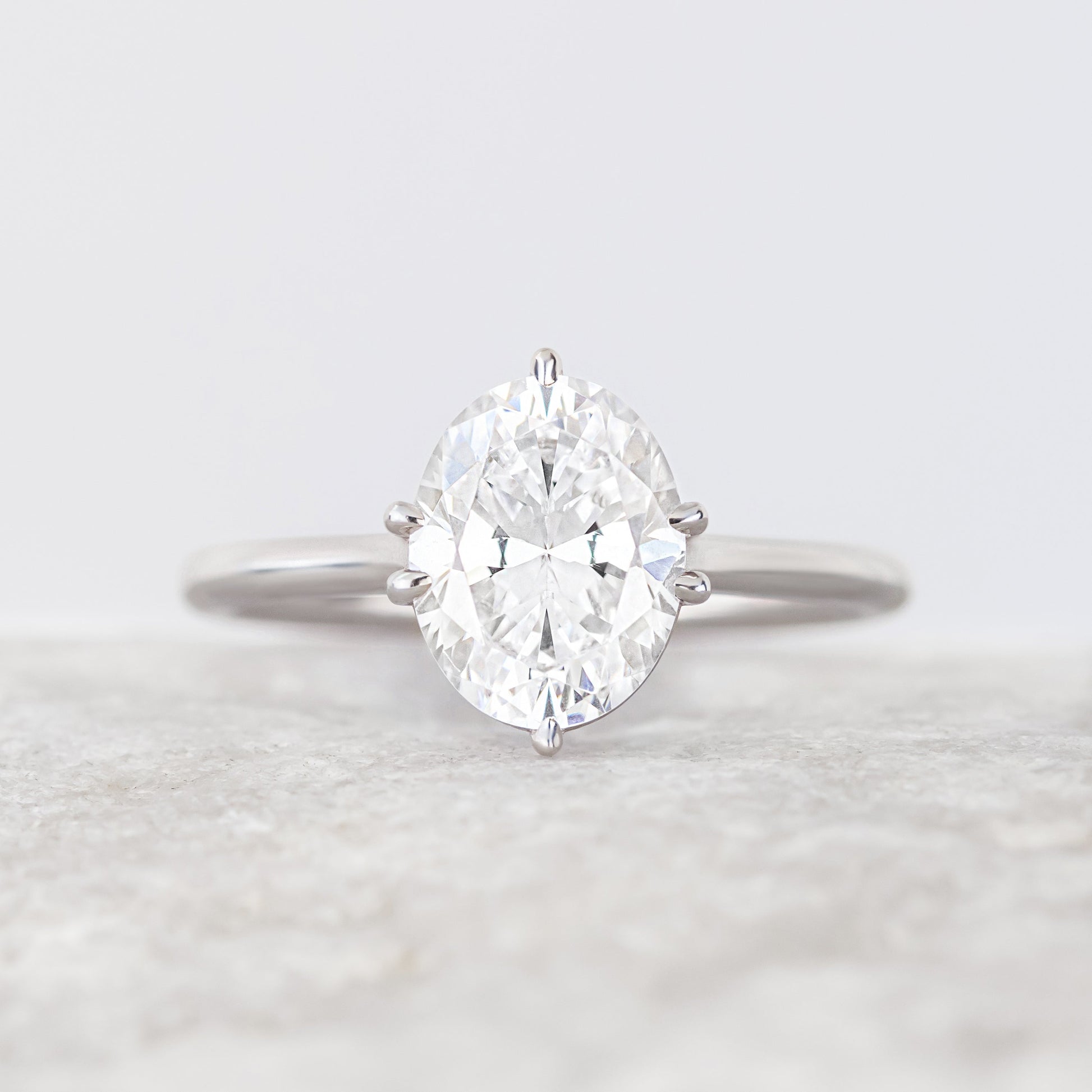 2 CT Round Three Stones Lab Grown Diamond Engagement Ring