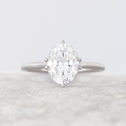 2 CT Round Three Stones Lab Grown Diamond Engagement Ring