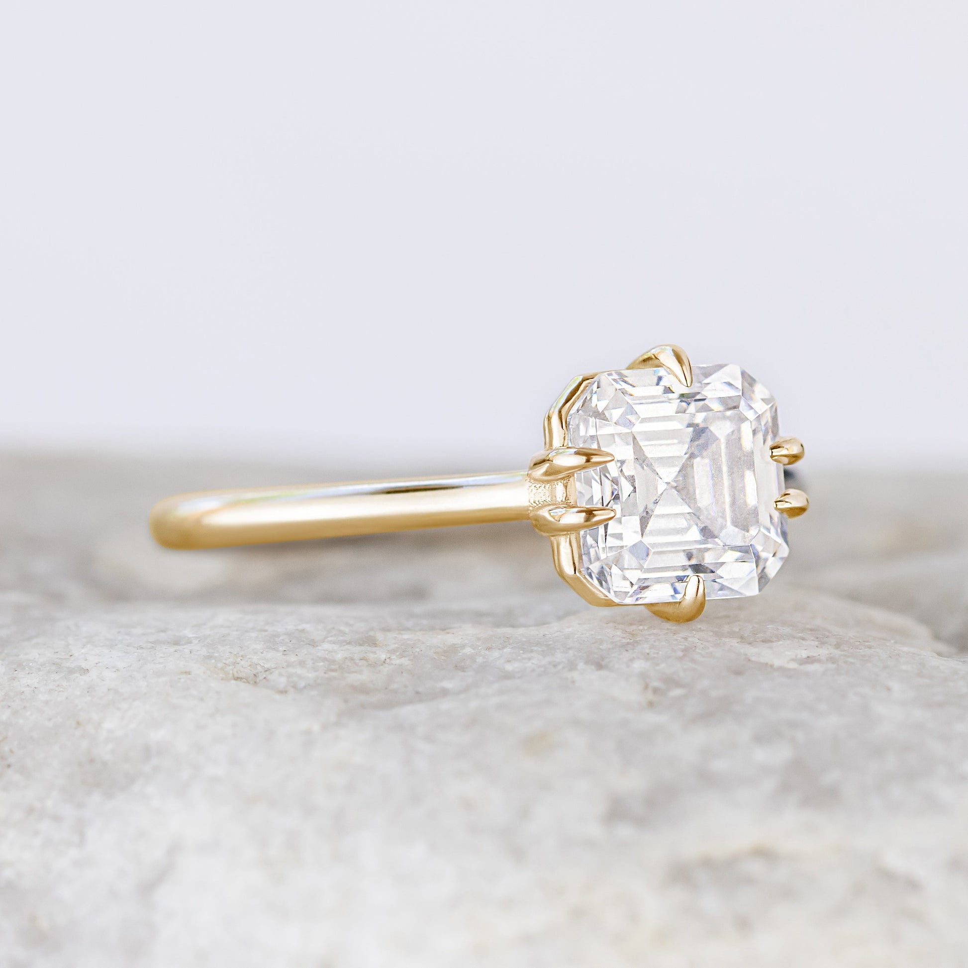 2 CT Round Three Stones Lab Grown Diamond Engagement Ring