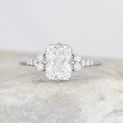 2 CT Round Three Stones Lab Grown Diamond Engagement Ring